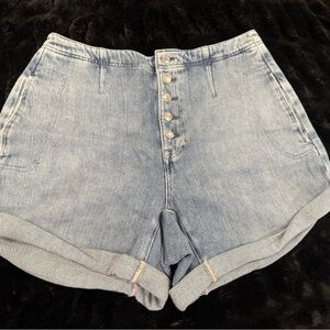 Free People Light Denim Jean Shorts